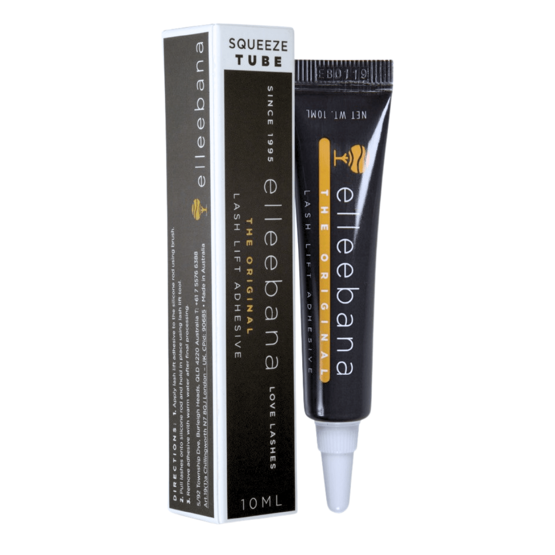 10ml squeeze tube of Elleebana Lash Lift Adhesive for securing silicone rods and natural lashes.