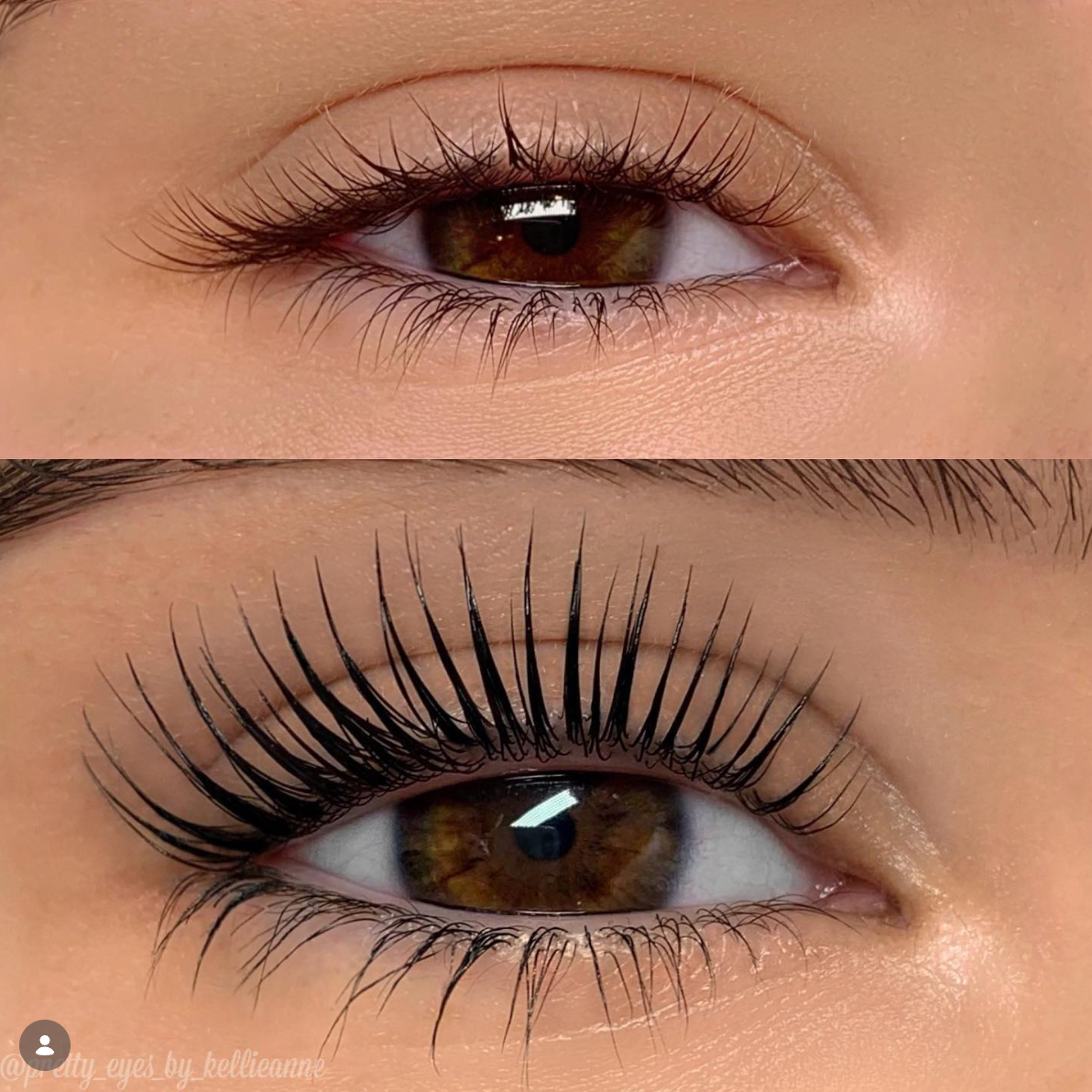 Elleebana One Shot before and after lash lift result