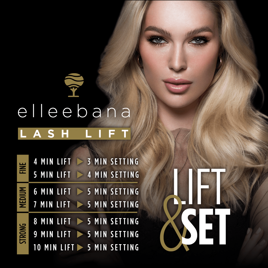 Elleebana One Shot Lash Lift Trial Sample Pack containing 2 Step 1 Lift and 2 Step 2 Neutraliser sachets.
