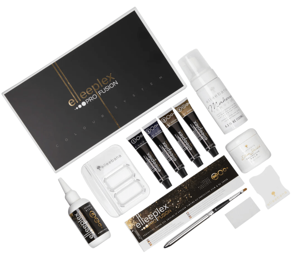 Elleeplex Profusion lash and brow lamination training course kit with sachets, shields, and ReGEN Next Gen treatment.